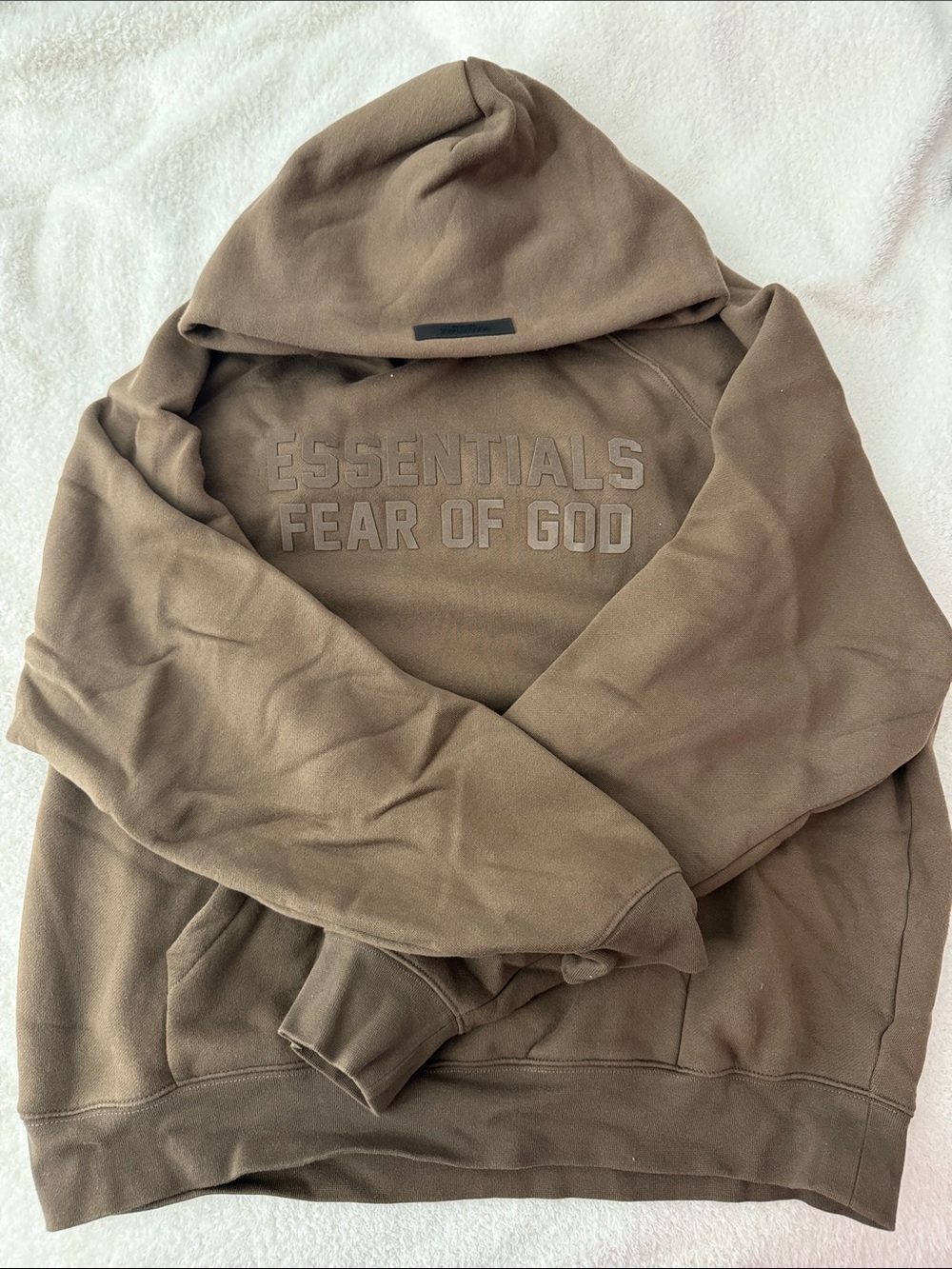 Fear of God ESSENTIALS Hoodie in Brown